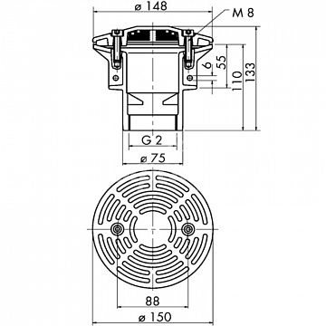 Liner clamping flange 70T