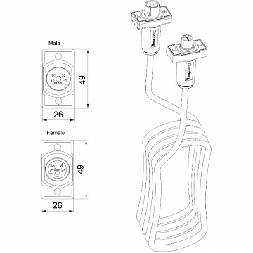 Extension cable hybrid / 3,0 m