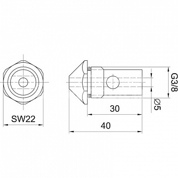 Mylar lace nozzle 22 S